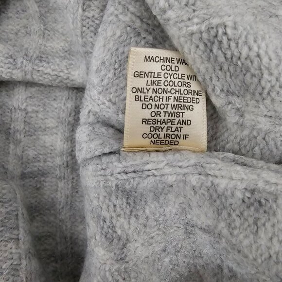 Sincerely Jules Ribbed Knit New Gray Crew Neck Dropped shoulder Sweater - Picture 5 of 5